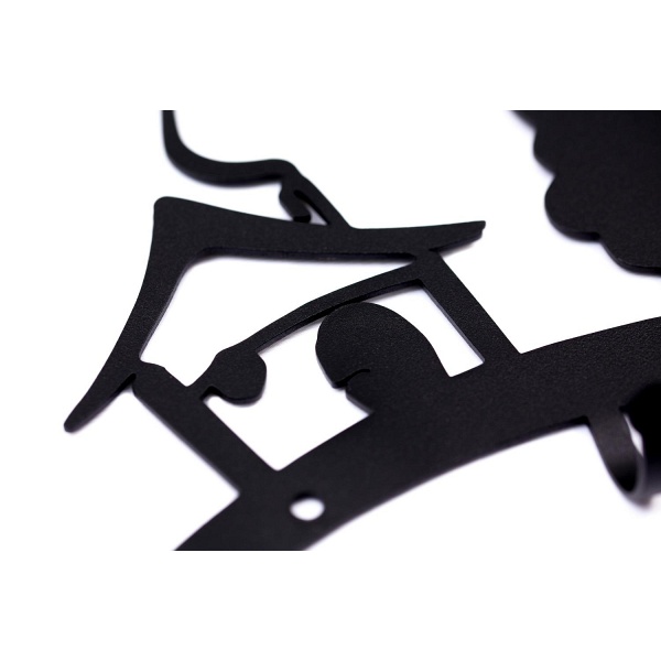 Wieszak ścienny Domek czarny - Intesi